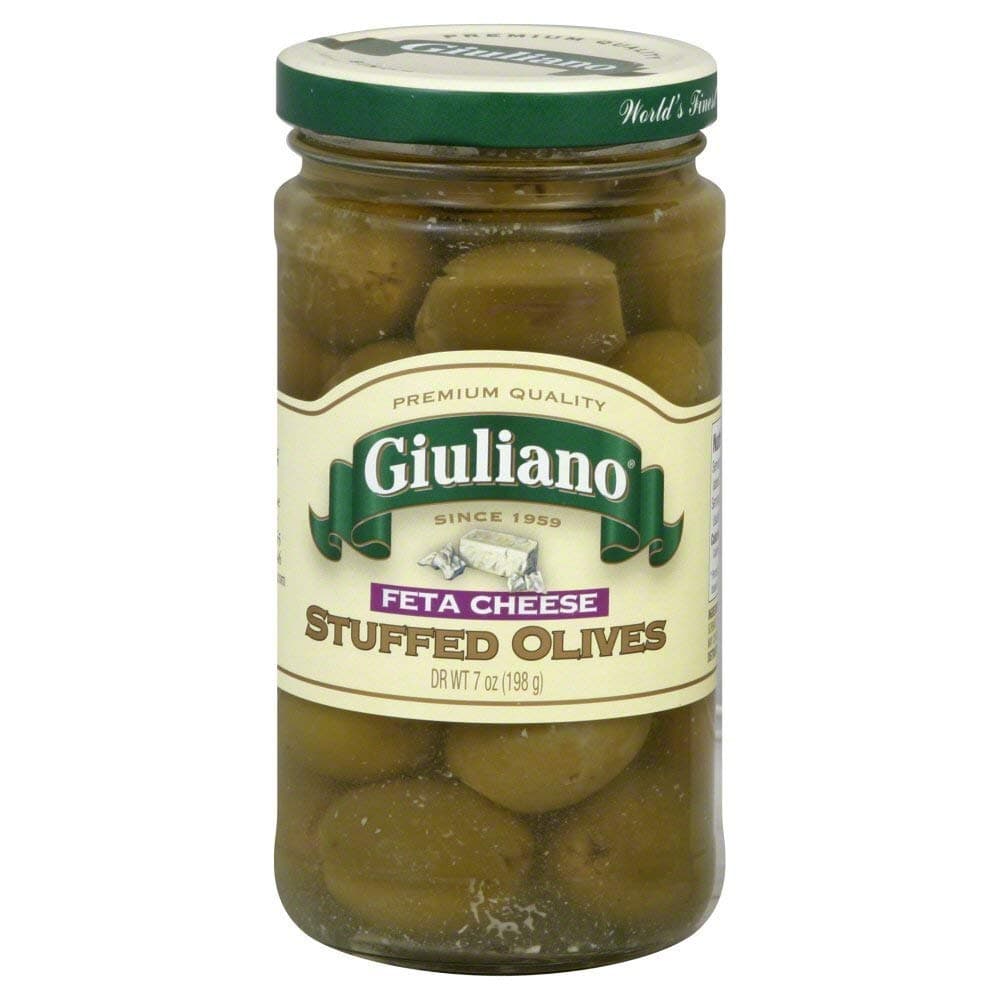 Giulianos Feta Cheese Stuffed Olive, 7 Ounce - 6 per case.