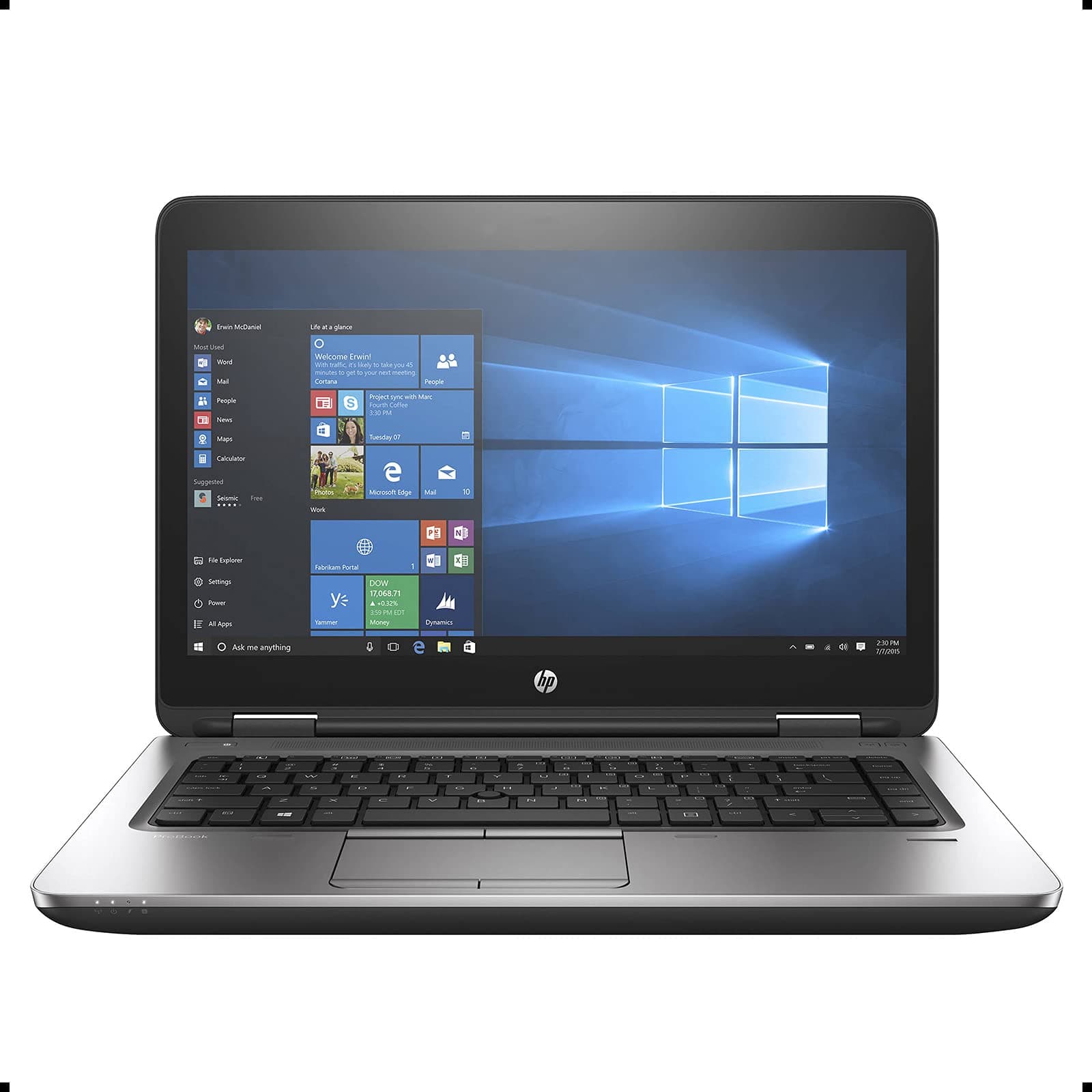 HP (Refurbished) ProBook 640 G3 14in Laptop PC, Intel Core i5-7200U up to 3.1GHz, 8G DDR4,256G SSD, VGA, DP, Windows 10 Pro 64 Bit