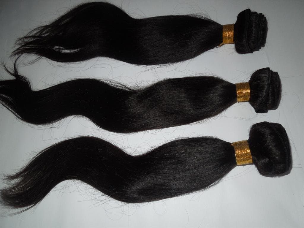 HairPR Hair 100% Mongolian Human Virgin Hair extension 3 Bundles Straight Natural Color Can be dyed