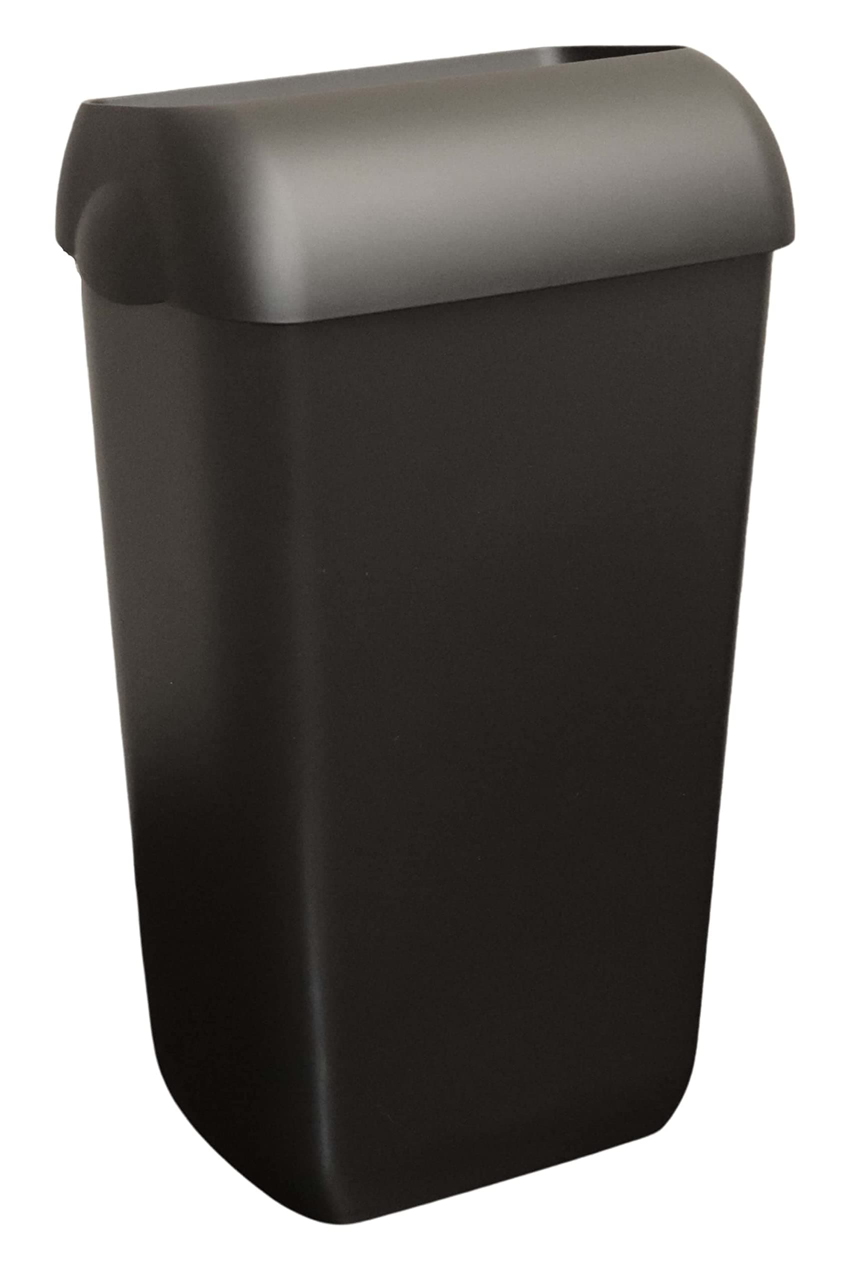 Dryflow 23L Bin With Bag Holder, Floor Standing or Wall Mounted, 5 Colour Options (Black, White, Blue, Orange, Green), Home or Commercial Use, Soft Touch Finish Top, Certified Italian Quality (Black)