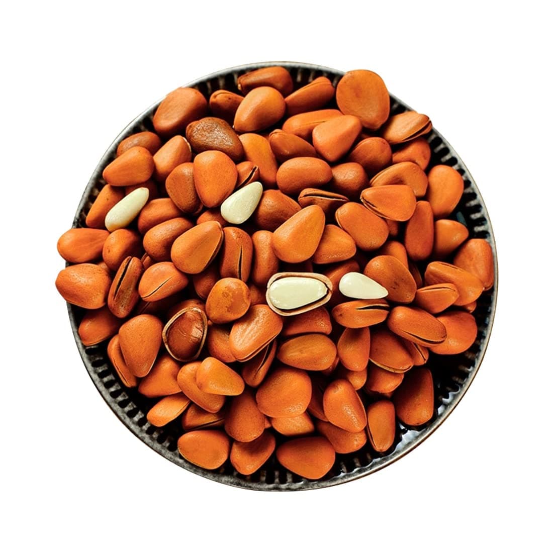 Pine Nuts dry Fruit with Shell 8.81oz ，Original pine nut 250 big granule, red pine nut, The shell has cracks for easy opening