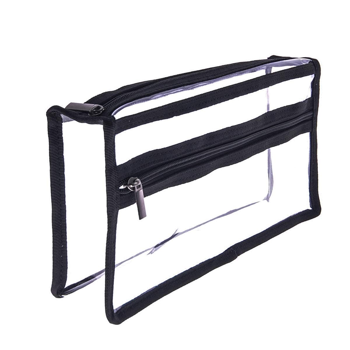 Clear PVC Makeup Bag Transparent Actor Bag Large Cosmetic Organizer Bag Makeup Kits Pouch Travel Make Up Accessories Storage Bag Clear Pencil Pouch Case Bag