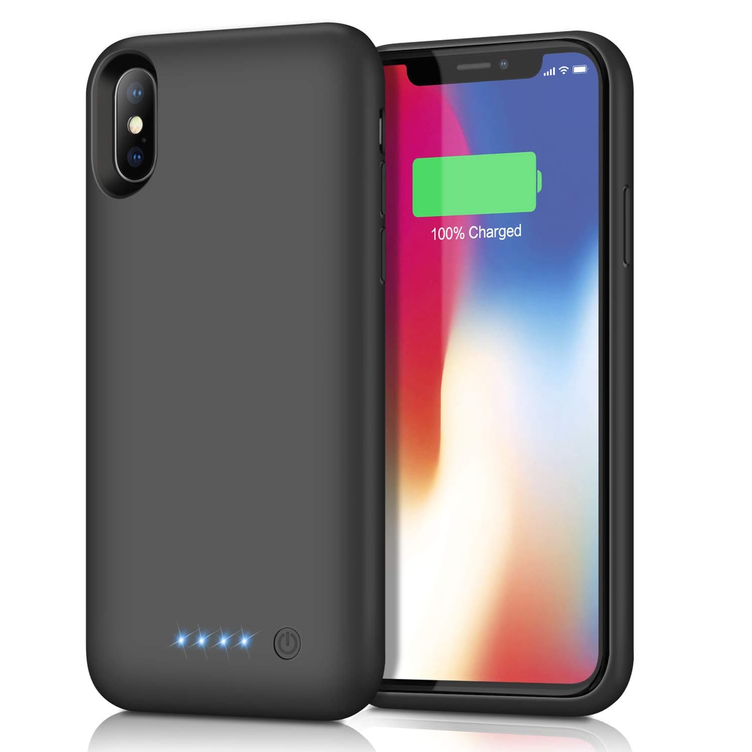 kilponene Battery Case for iPhone X/XS -【2021 Newest Version】6500mAh Charging Case Extended Battery for iPhone X/XS Rechargeable Battery Backup Portable Charger Case-5.8 inch
