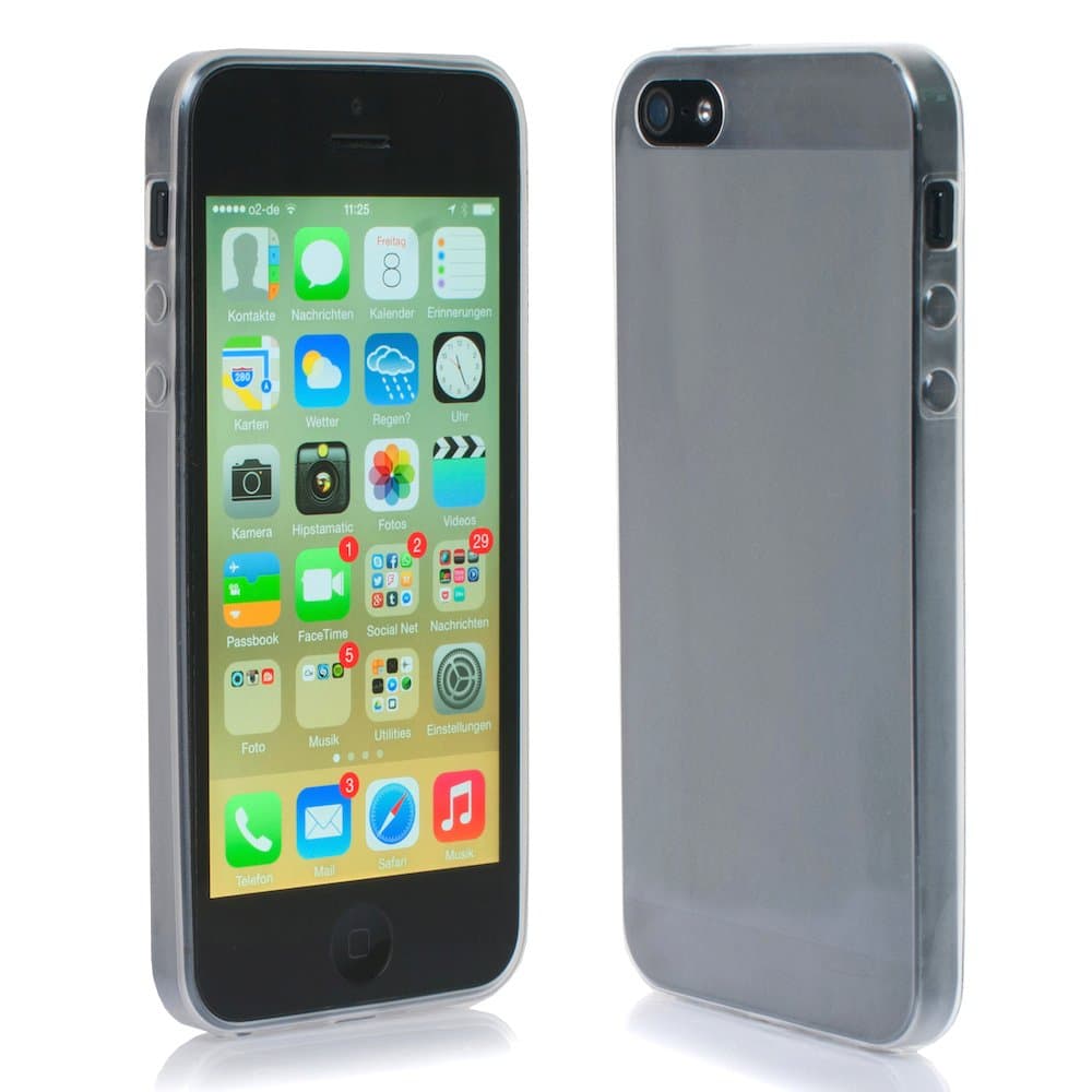 MACOON Cover Secondskin per l'iPhone 5 5s Custodia Ultra sottile & traslucido Transparent