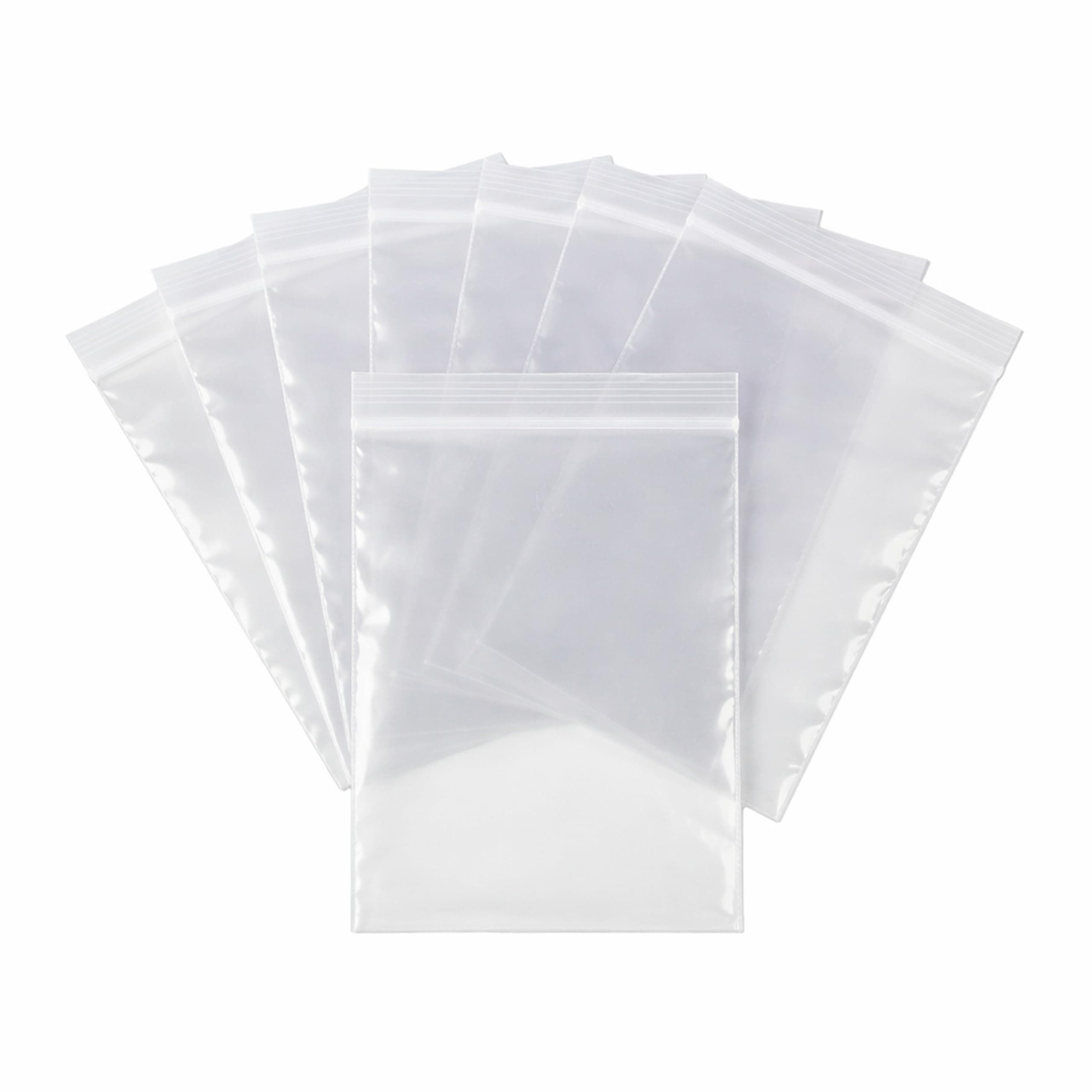 200 Zip Seal Bags Clear Plastic Zip Lock Food Storage, Small Plastic Pouches with Zips, Self Seal, Resealable Packaging for Freezer, Jewellery, Medicine, Office, Mailing and Craft Use 5 x 7.5 Inch