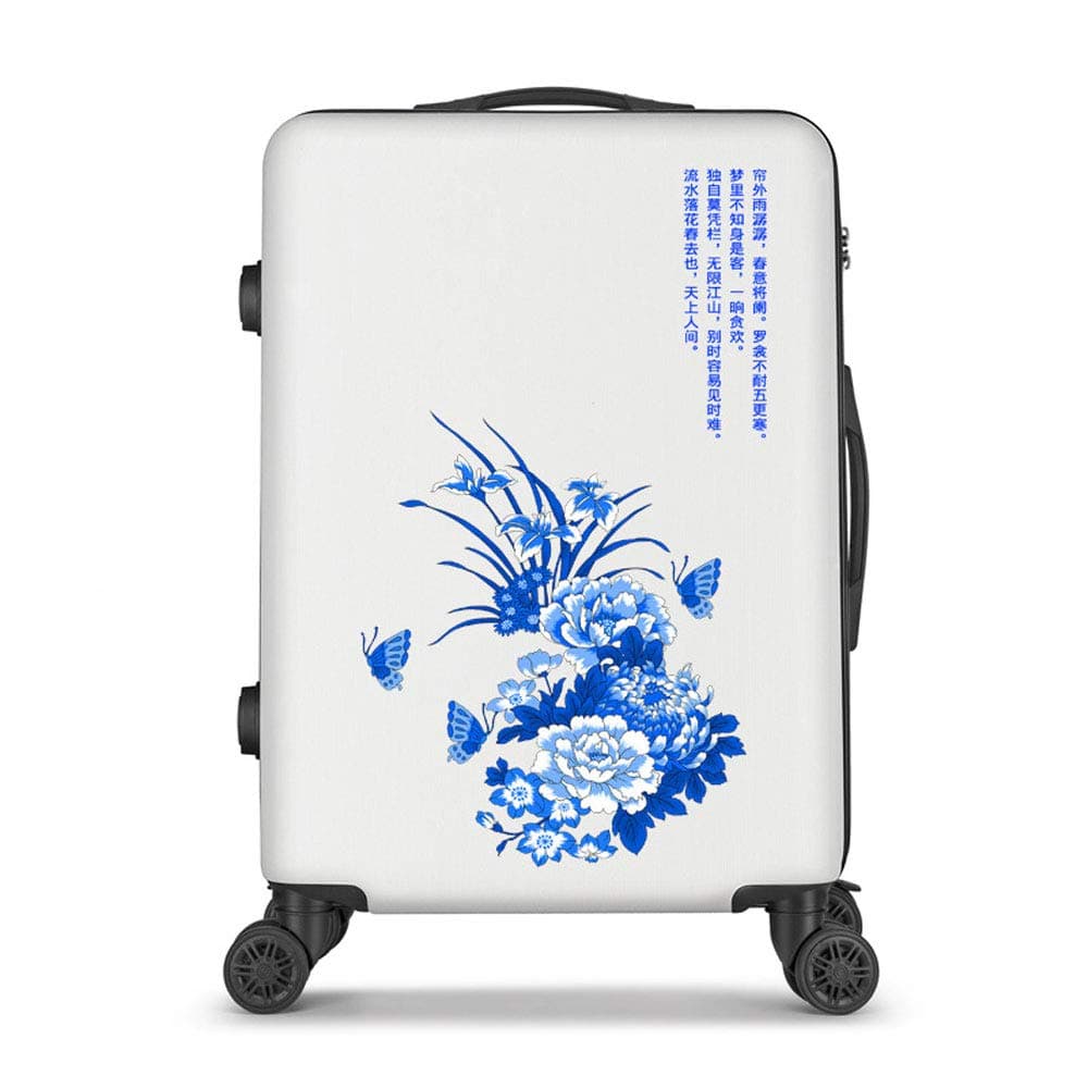 YCYHMYF China wind-printed universal wheel trolley case Travel suitcase luggage board (26 inch)