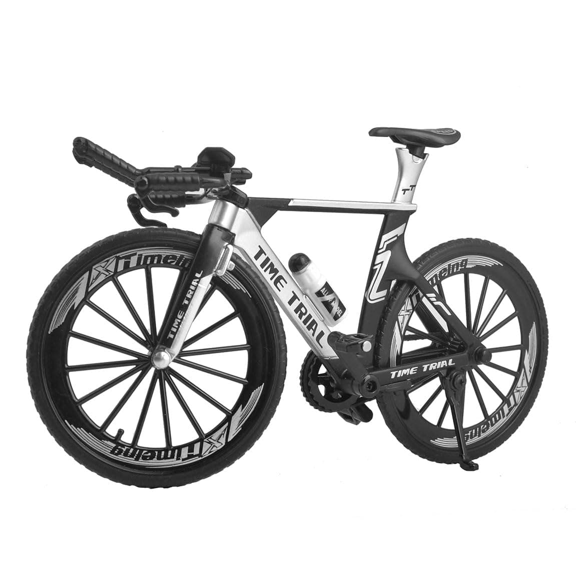 Ailejia Alloy Mini Finger Timetrial Bikes Ornament Racing Mini TT Bicycle Toy Dirt Vehicles Mountain Model Decoration Crafts for Home (Black)