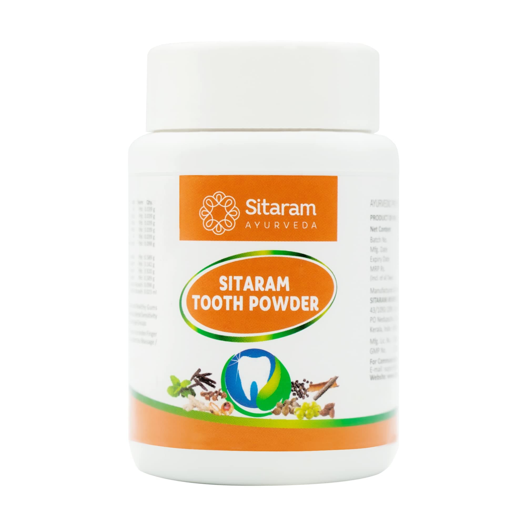 Sitaram Ayurveda Ayurvedic Tooth Powder 50gms (Pack of 2) | Teeth Whitening | Freshens Breath, Removes Stains, Herbal for Oral Health