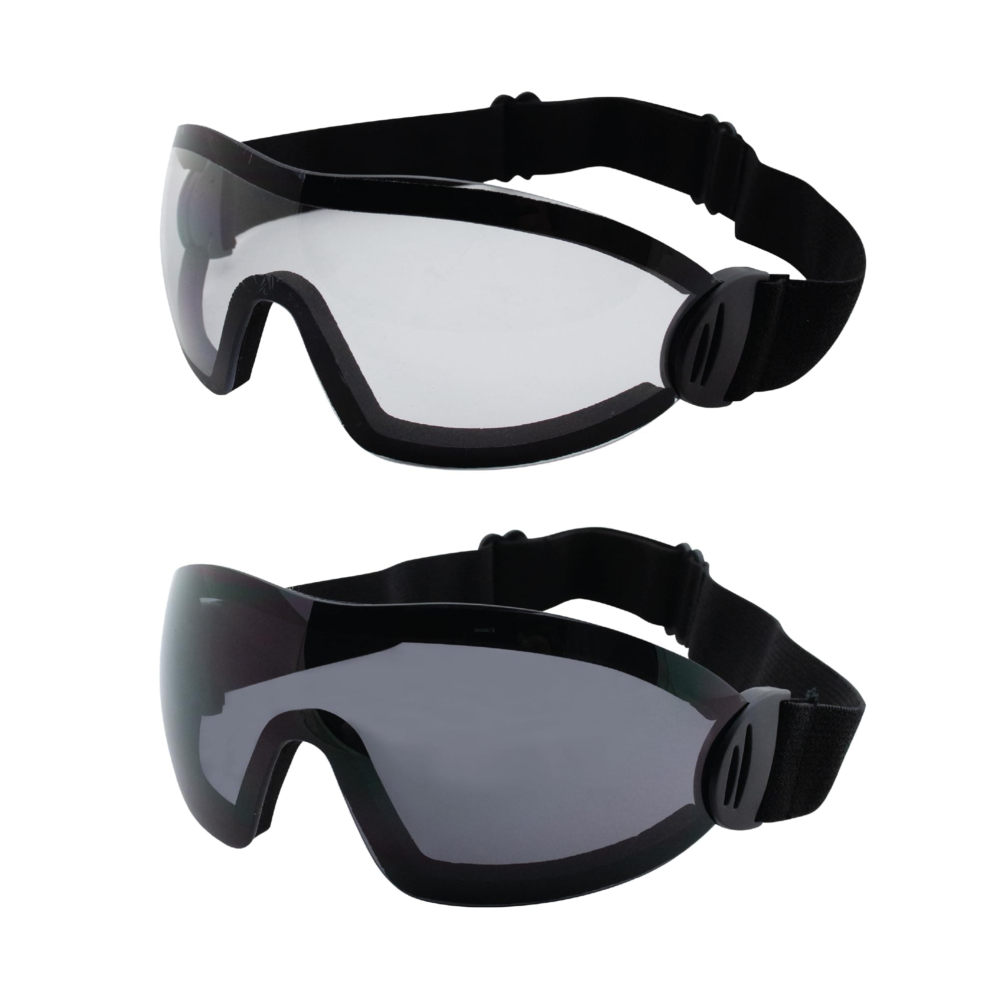 2 Sky Dive Goggles Clear Smoke Skydiving New These Have Shatterproof Polycarbonate Lenses And UV400 Filter for Maximum UV Protection