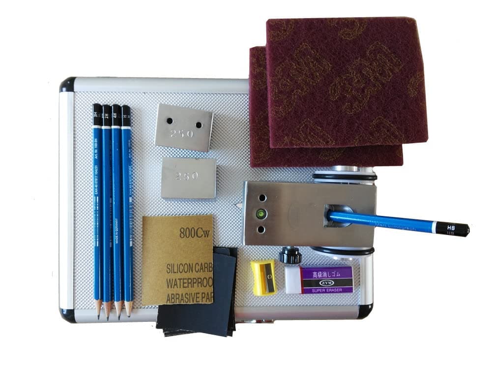 Pencil Hardness Tester ASTM D3363 2 Test Loads and 1 Set of Pencils (Aluminum Case)