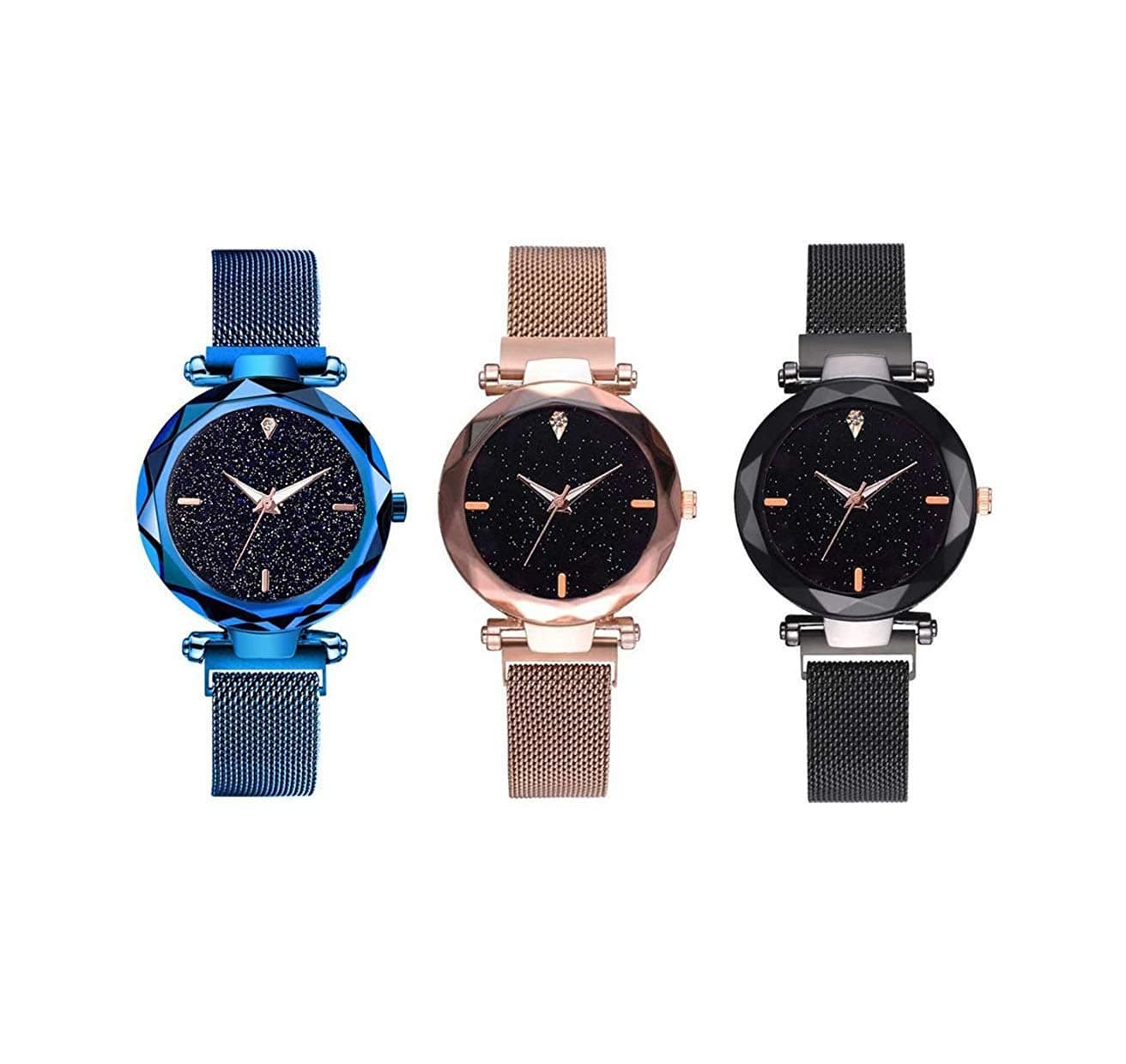 TIMESPACE TIMESPACE Analogue Men's Watch (Pack of 3) ( Multicolored Dial & Strap )