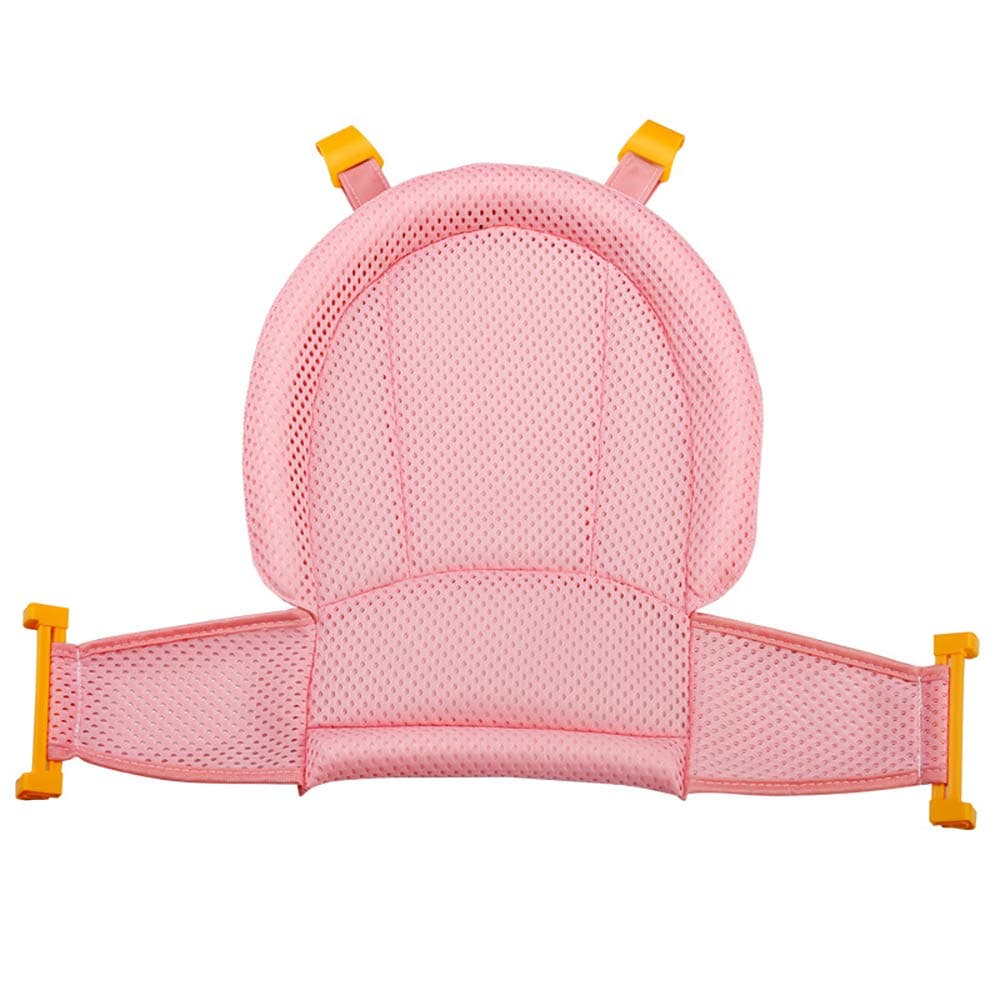 Seasonfall Baby Bath Seat Support Net, Comfortable Bathtub Cradle Sling Mesh Adjustable Safety Shower Mesh for Infant Newborn Bathing (Pink)