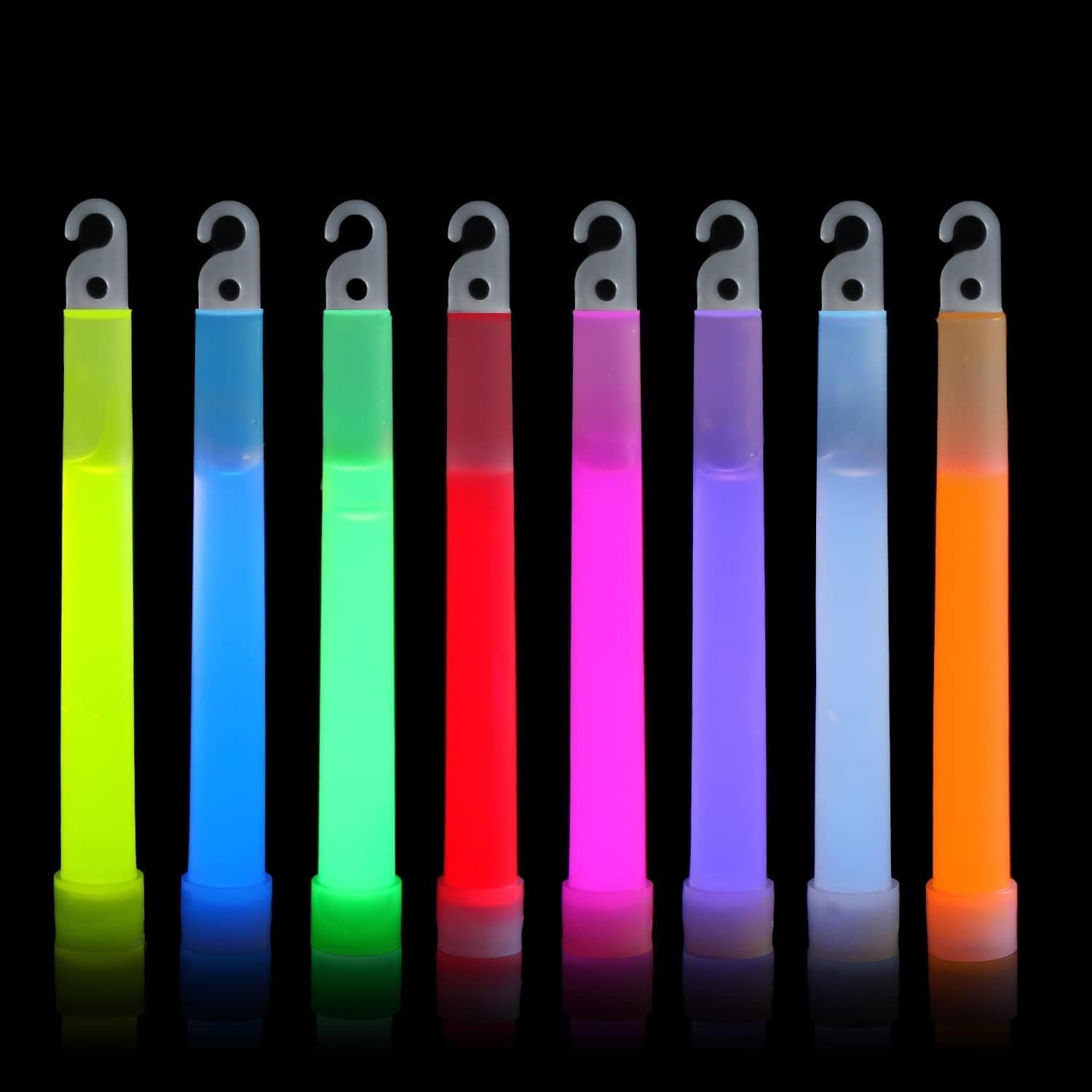 Mumoo Bear 8PCS Premium Ultra Bright Jumbo Glow Sticks (Mixed Colours) Neon UV Accessories For Girls, Boys or Adults