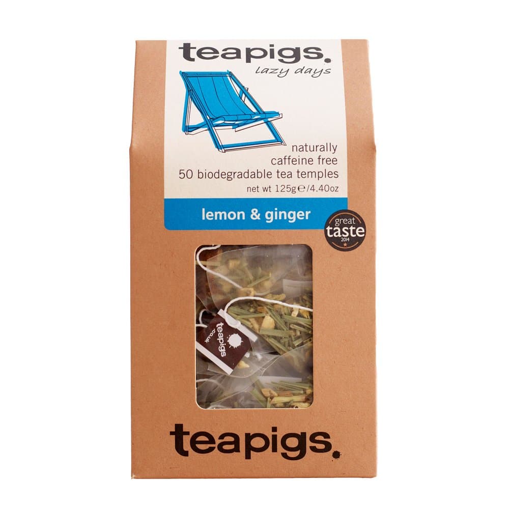 teapigs Lemon and Ginger Tea, 50 Count, 4.4 OZ