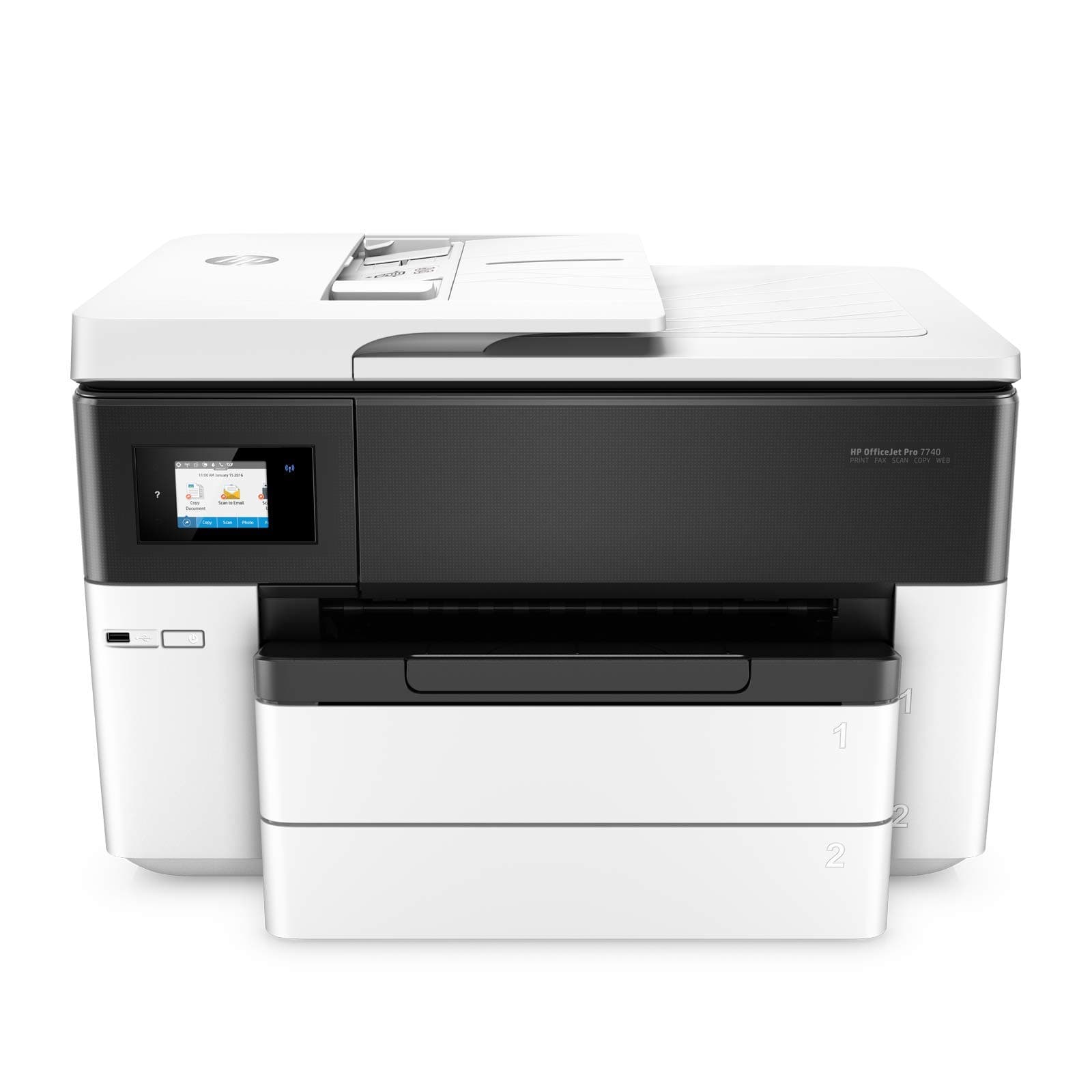 HP OfficeJet Pro 7740 Wide Format All-in-One Printer with Wireless Printing, HP Instant Ink or Amazon Dash replenishment ready (G5J38A), White, Model:OJP 7740