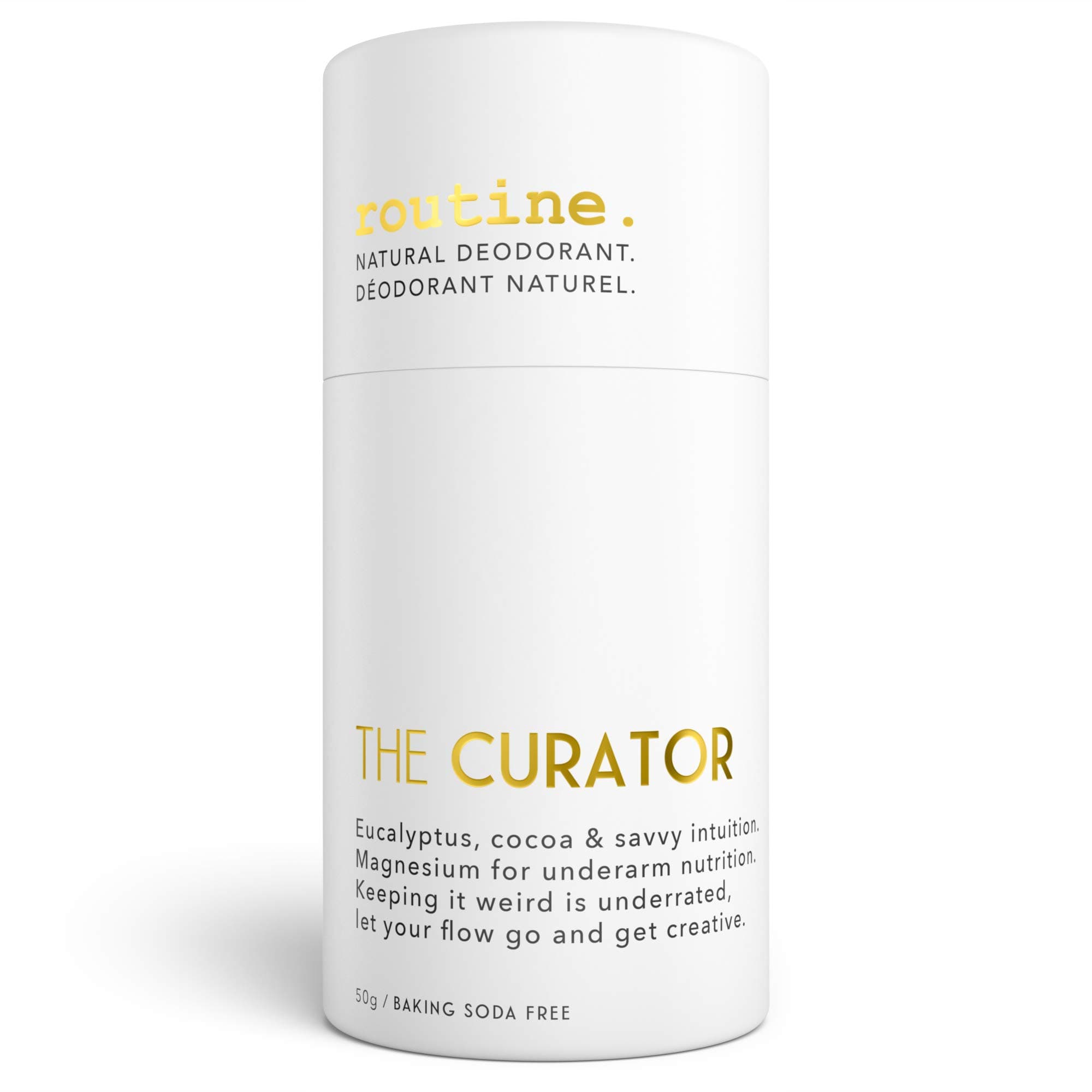 Routine Natural Deodorant Stick 50g (B.S.Free- The Curator, Single - 50g)