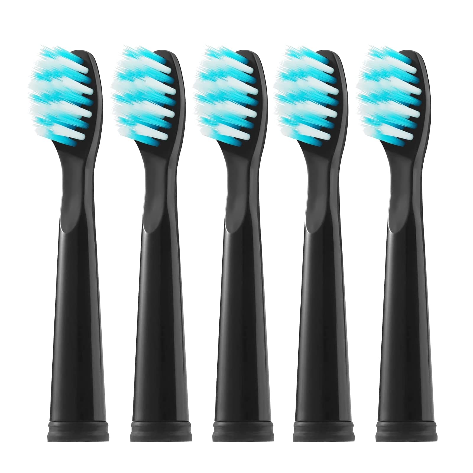 teeteck 5 Pack Electric Toothbrush Replacement Heads Compatible with Fairywill,Toothbrush Heads Compatible with FW-507/508/551/515/917/959/2011,FW-D1/D3/D7/D8,Soft Bristle