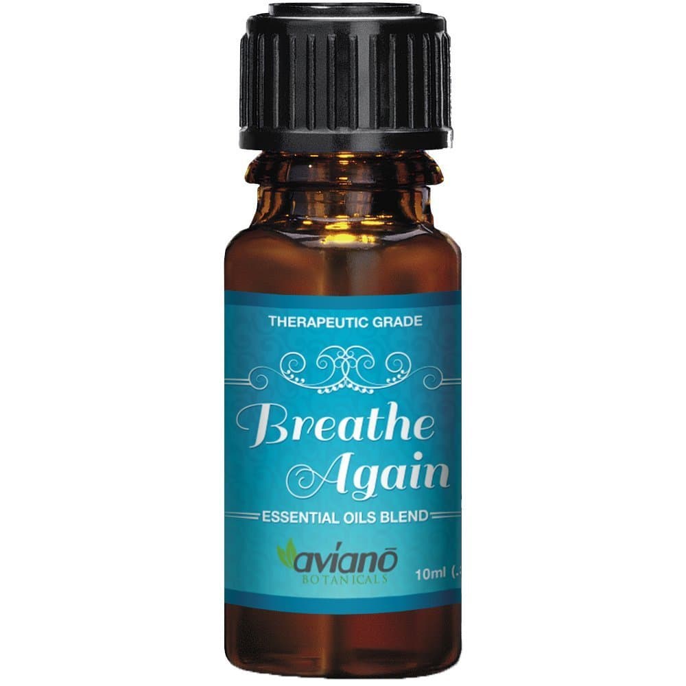 #1 Breathe Again Essential Oils Blend for Sinus Relief - Supports Allergies, Cold & Congestion Relief - 100% Pure & Therapeutic Grade by Aviano Botanicals