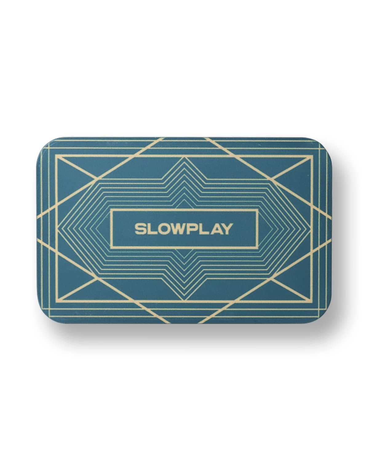 SLOWPLAY Rectangular Poker Chips Plaques, Pack of 10 Pcs, European Style Professional Plaques Without Denomination, 34-Gram Ceramic Composite, Green