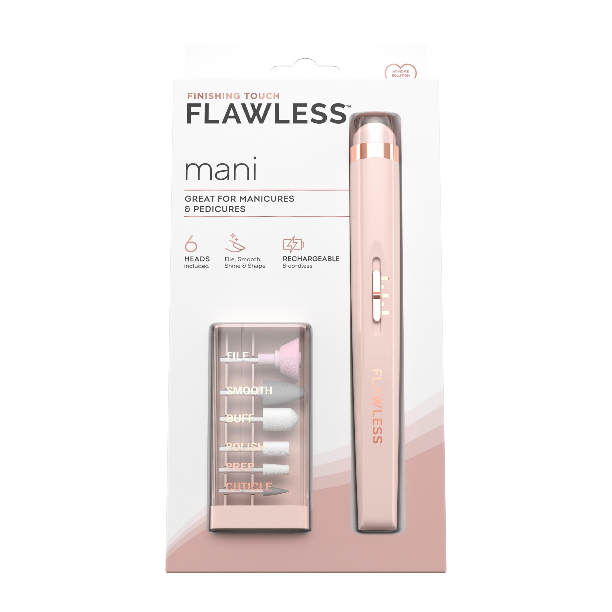 Finishing Touch Flawless (Manicure) - Salon Nails Kit, Electronic Nail File and Full Manicure and Pedicure Tool