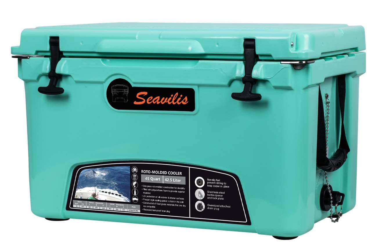 Milee-Heavy Duty Cooler-45QT Green (Included $45.0 Accessories) Divider, Basket and Cup Holder are Free