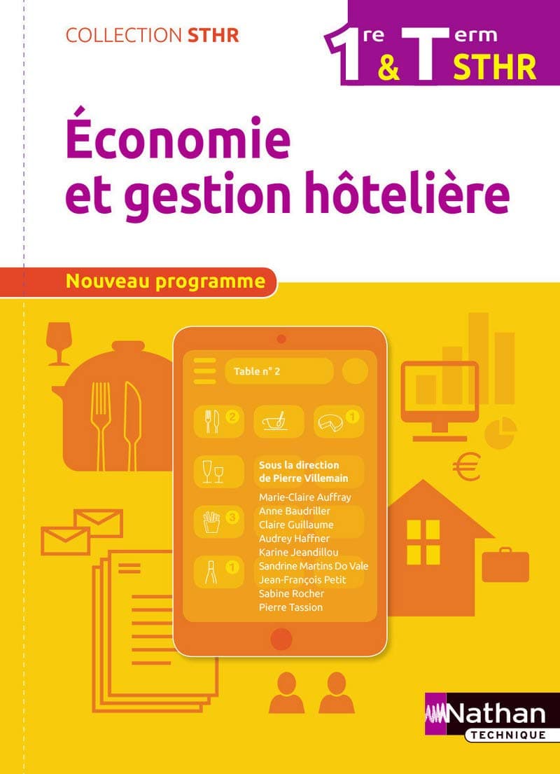 Economie et gestion hôtelière - 1re & Term STHR élève - 2017