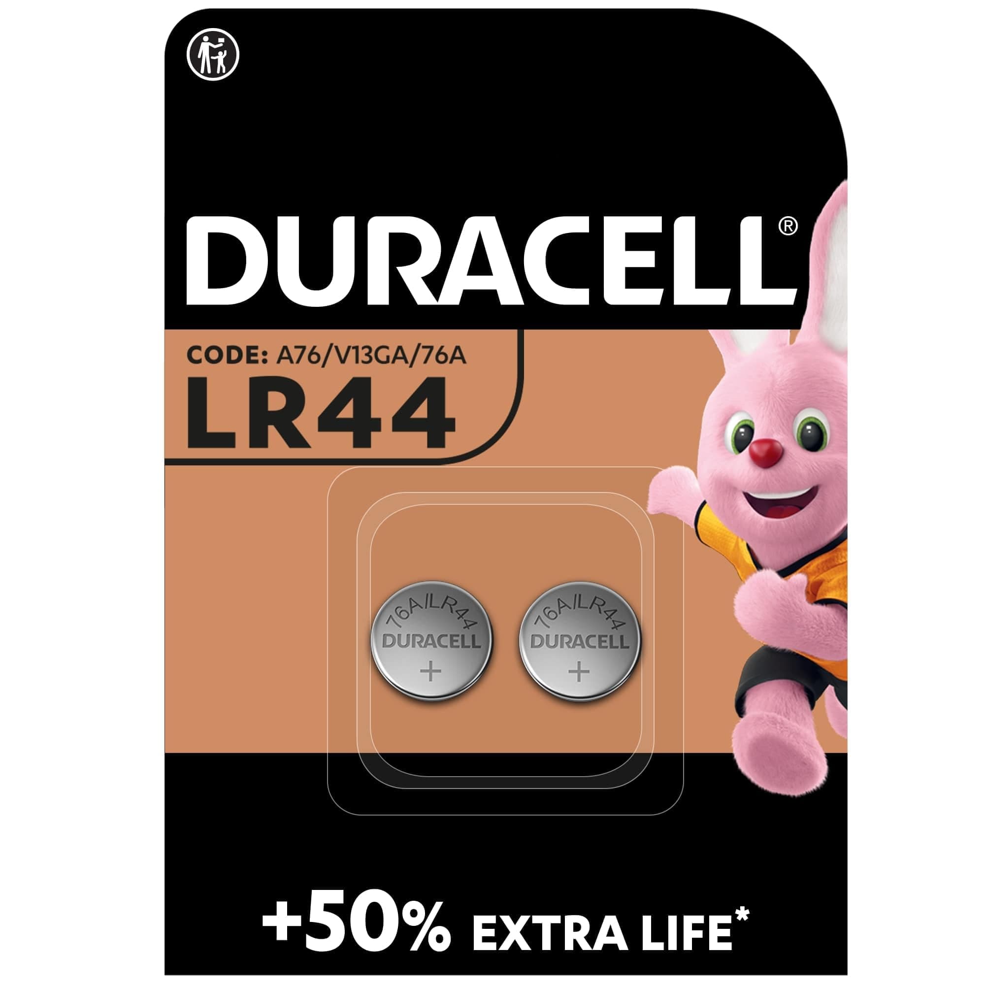 Specialty Lr44 Alkaline Button Battery 1,5V, Pack of 1 with 2 pieces battery (76A / A76 / V13Ga) Designed For Use In Toys, Calculators And Measurement Devices