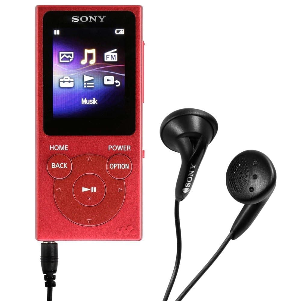 Sony NWE394R.CEW 8 GB Walkman MP3 Player with FM Radio - Red