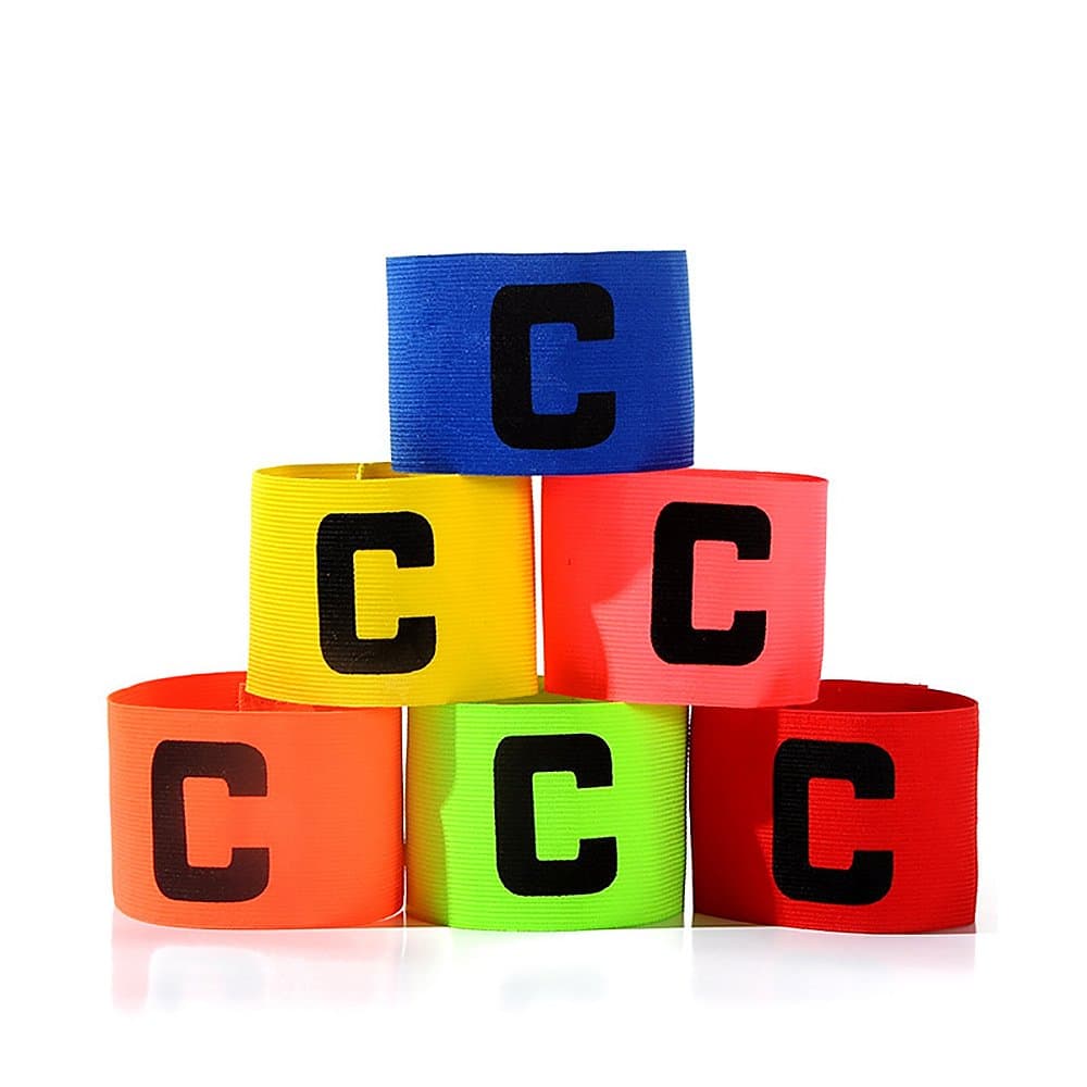 Captain's Armband Soccer Football Rugby Captain Armbands for Youth and Adult,Anti-Drop Design - Pack of 6