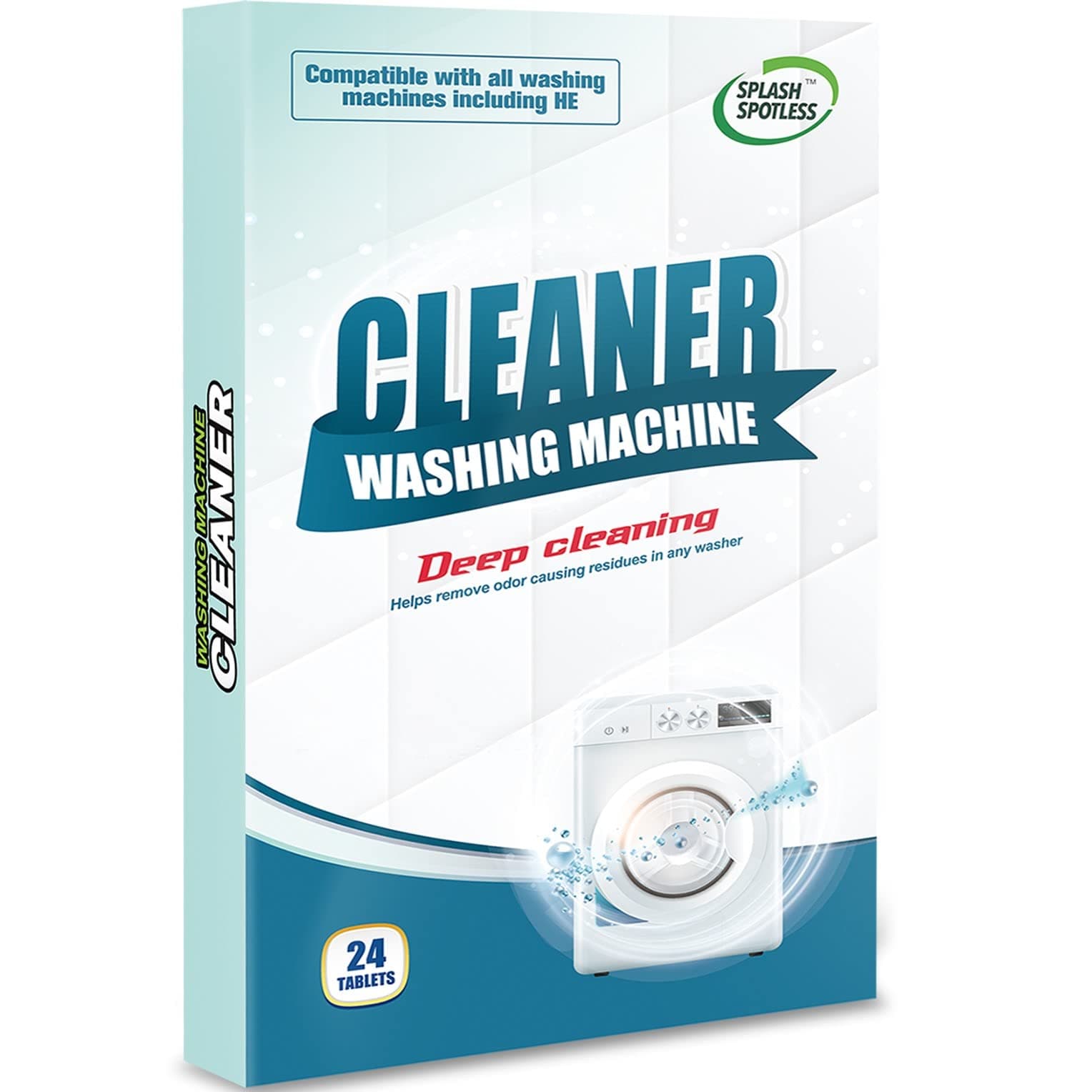 Washing Machine Cleaner Deep Cleaning for HE Top Load Washers and Front Load, 24 Tablets.