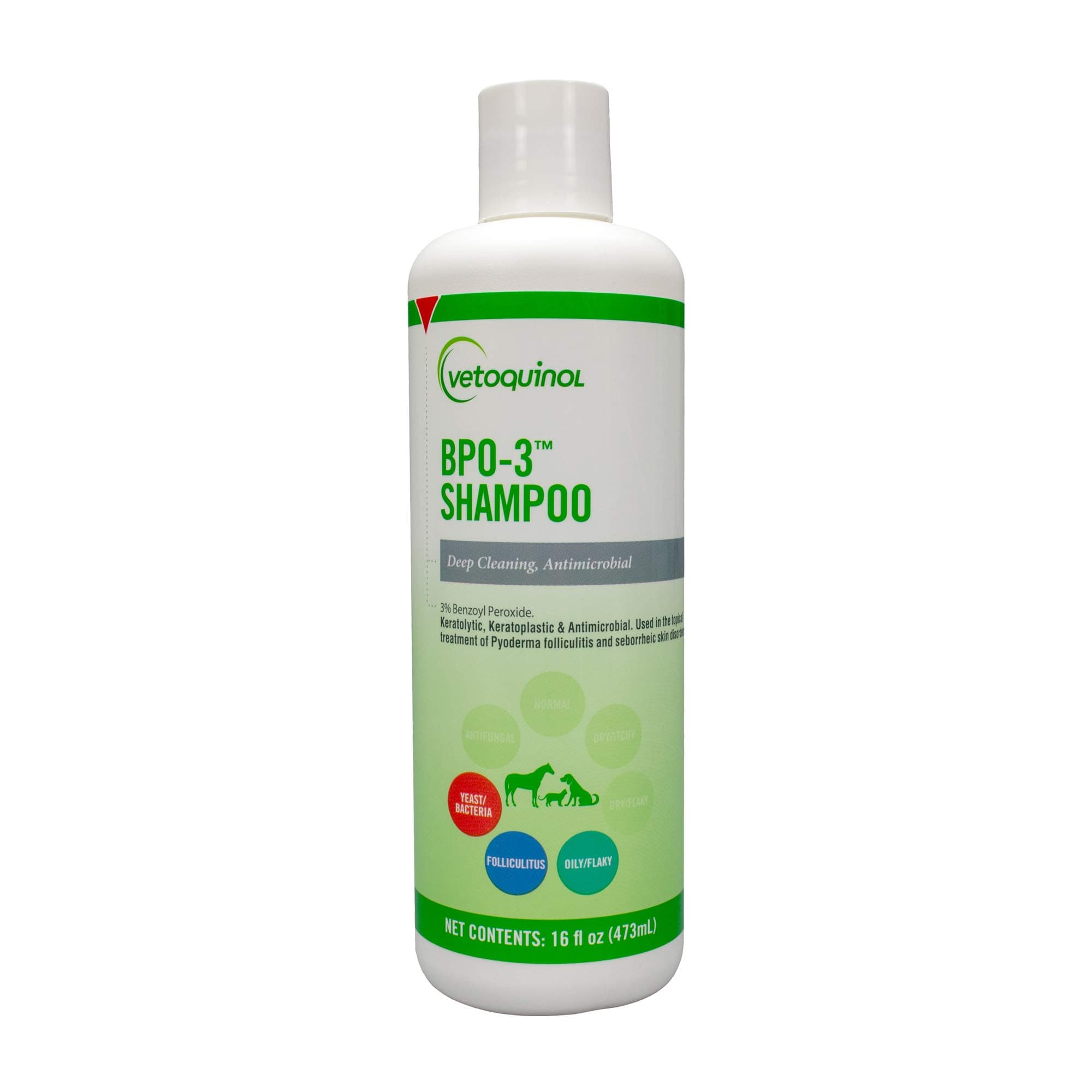 Vetoquinol BPO 3 Shampoo 3 Benzoyl Peroxide (470ml)