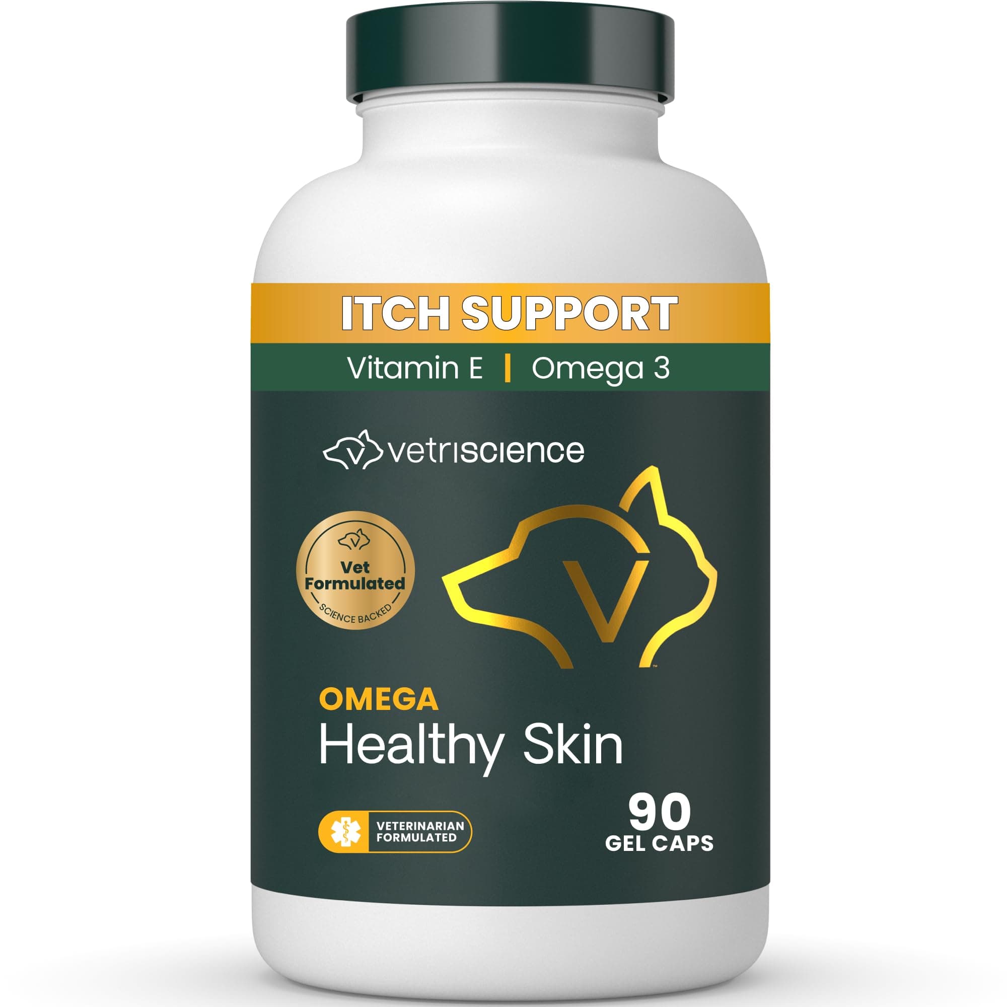 VetriScience Omega 3 Fish Oil for Dogs and Cats, 90 Soft Gels - Skin and Coat, Heart Health and Immune Support Fish Oil Supplement