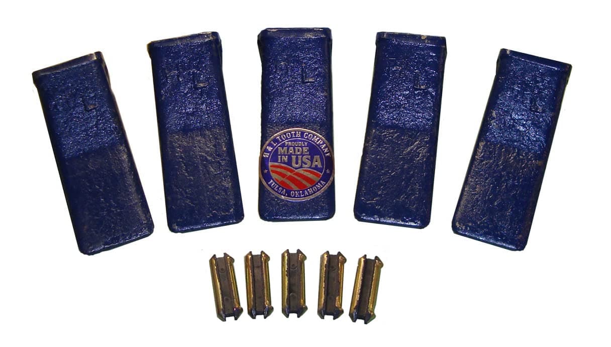 H&L Tooth Company 230SP (USA Forged 230SP) or (230CSP Casting) Backhoe Bucket Teeth + 23FP Flexpins (5-Pack) for Deere, Case, JBC, and More + Free Remover Tool | 23 | 230 (Forged 230SP)