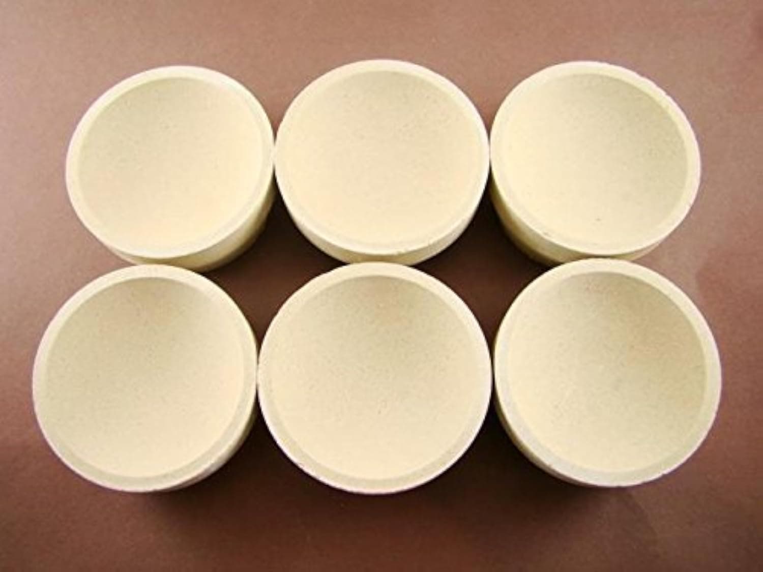 Lot of 6 - # 10 Mabor Cupel 2-3/8" Gold-Assay-Smelting-Refining-Melting-Cupels