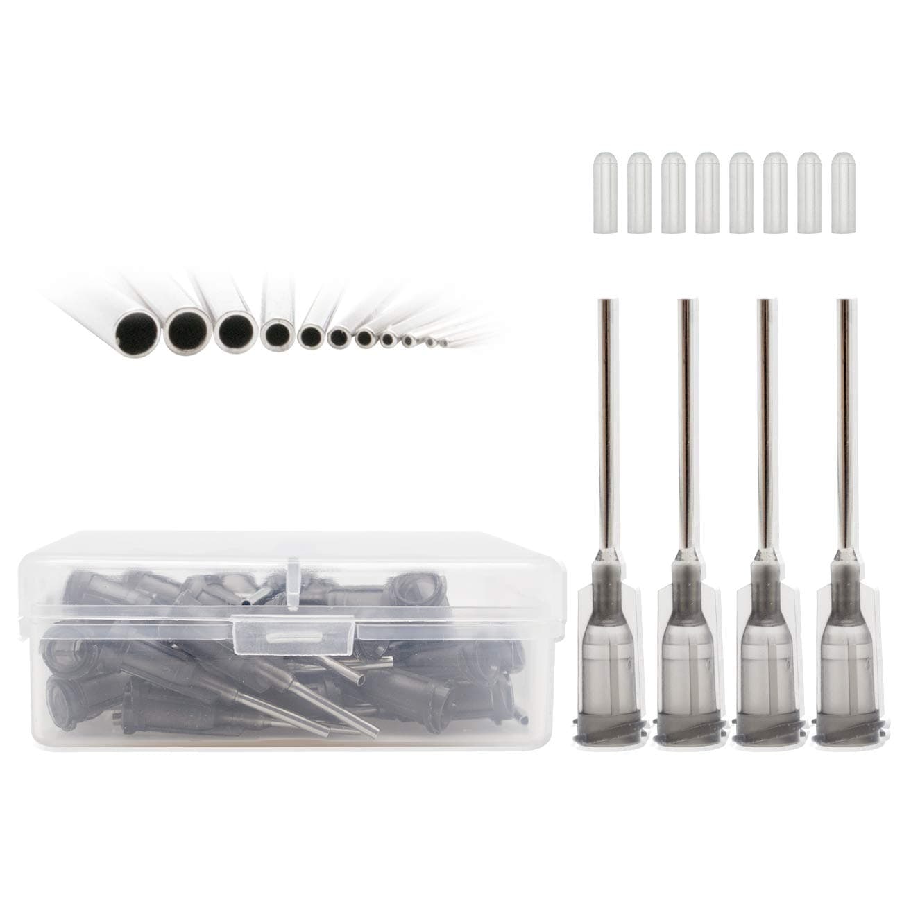 100 pcs 16 Gauge Dispensing Needles 1.5'', 16Ga Blunt Tip Dispensing Fill Needle, 1.5 inch Blunt Needle Luer Lock, Precision Applicator (16G-38mm 100pcs)