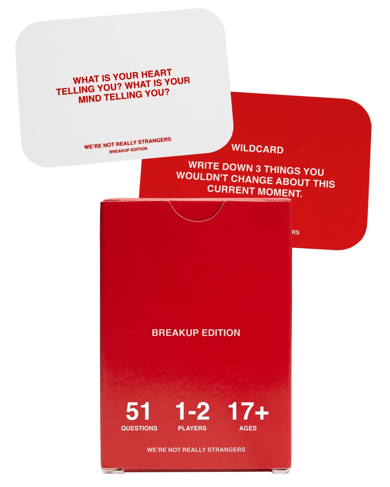 WE'RE NOT REALLY STRANGERS BREAKUP EDITION EXTENDED VERSION - 51 INTRODUCTIVE CONVERSATION CARDS - A Journey of Healing and Empowerment for Singles, Adults and Teens - Game Night, Ages 18+ for 1-2