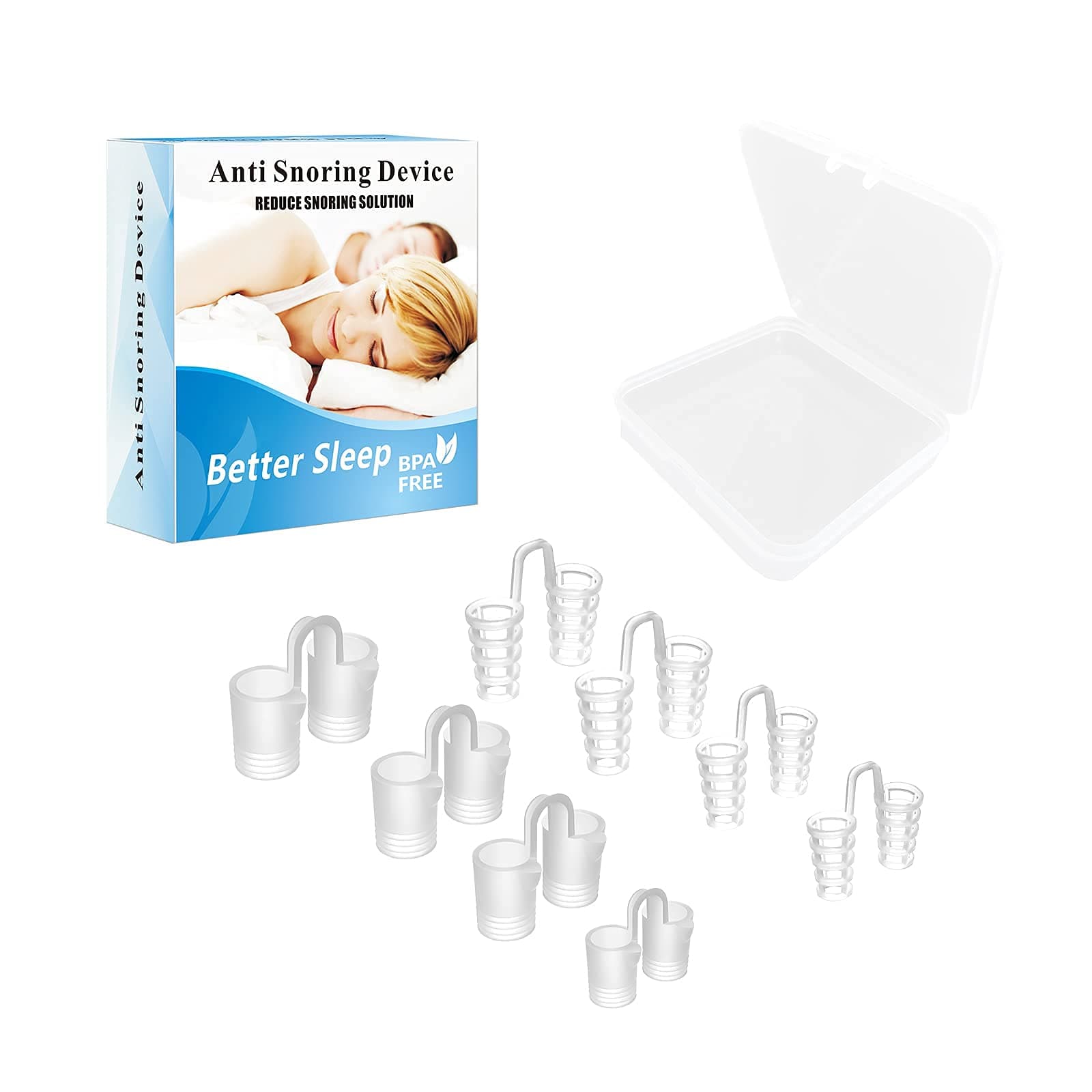 Hamaswan Anti Snore Devices, Snoring Aids for Men, 8 Pcs Snore Aids in Different Sizes for Different People, to Keep You Asleep Every Second