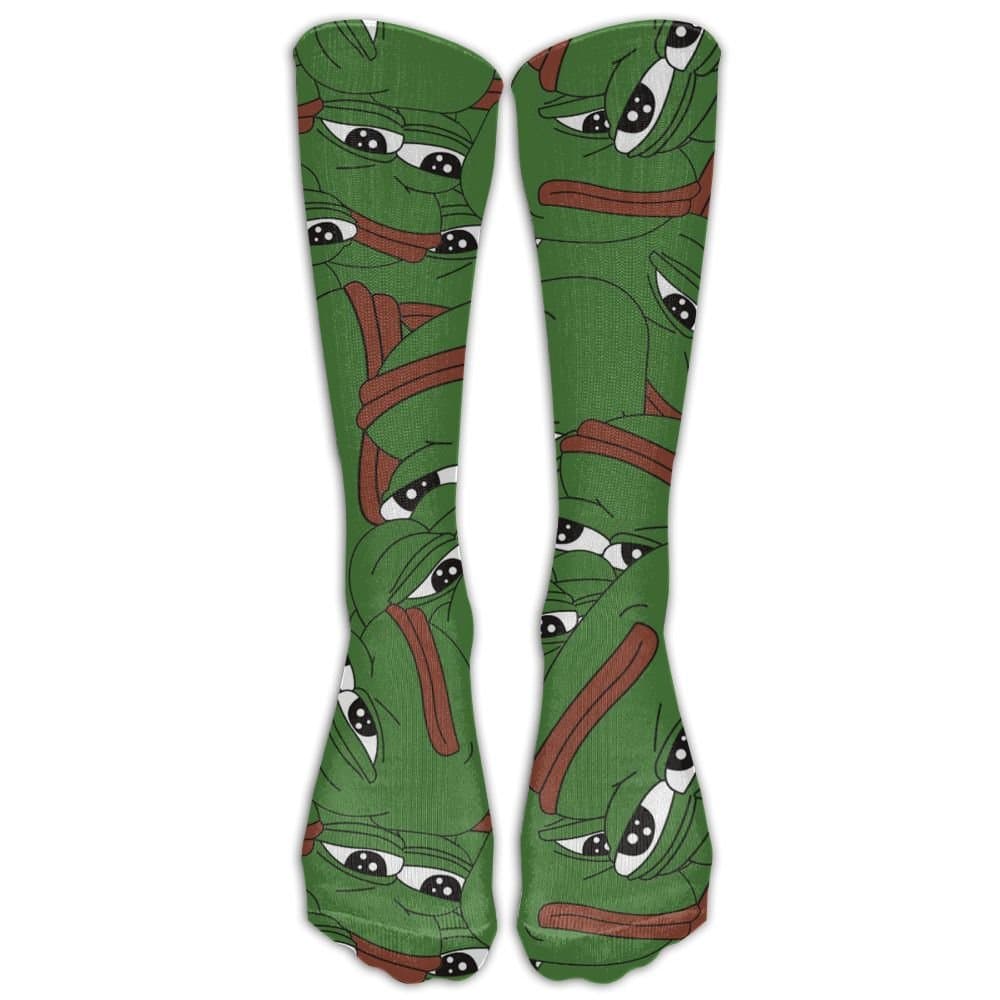 Cool Pepe The Sad Frog Fashion, Stylish, Comfortable, Soft Stockings Knee High Socks For Girls And Women, Easy To Clean