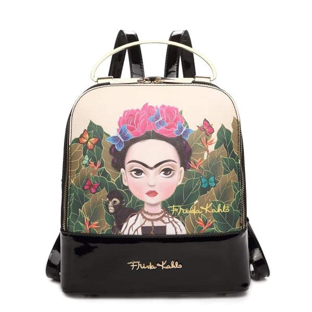 Frida Kahlo Cartoon Collection Cute Backpack with Metal Handle