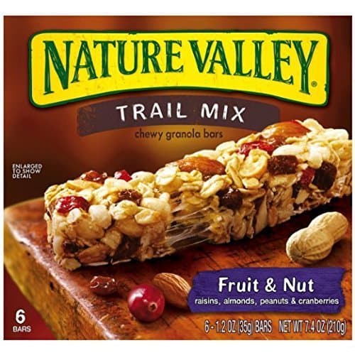 Nature Valley Fruit and Nut Trail Mix Chewy Granola Bars, 6 Count Box (Pack of 4)