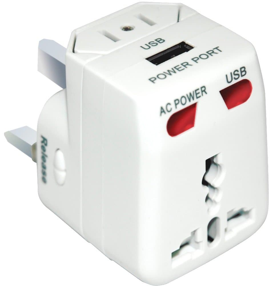 GGI Universal World-Wide Travel Adapter with USB port