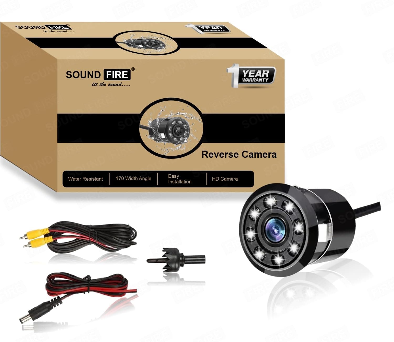 Sound Boss2nd Generation Car HD Rear View Night Vision Reversing Backup Camera with 170° Perfect View Angle