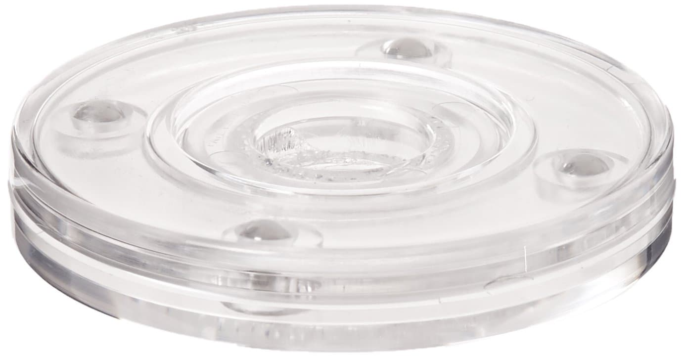 Azar Displays 610133-CLR 3" Wide Revolving Display Base-FLAT in Clear (10 Pack)