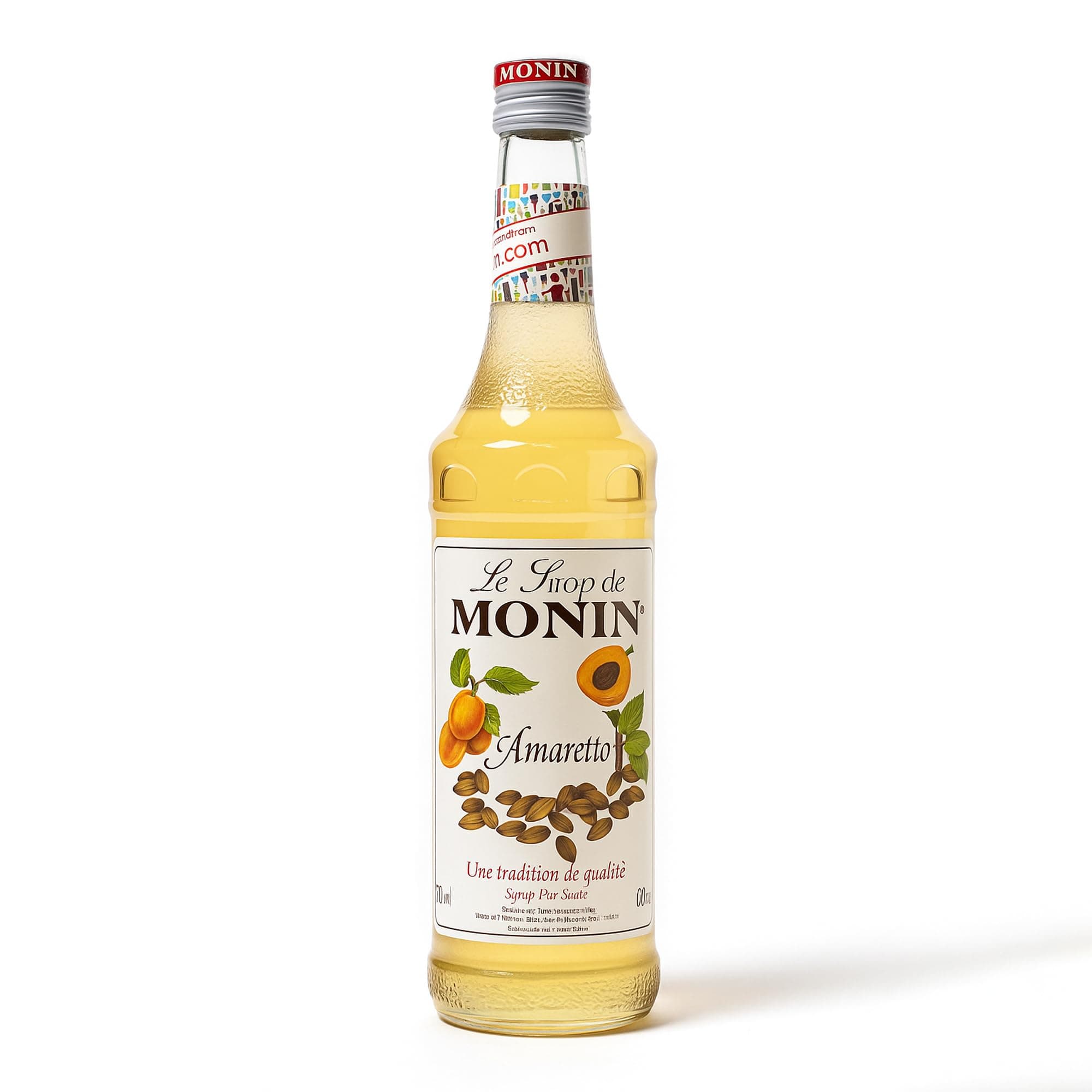MONIN Premium Amaretto Syrup 700 ml for Coffee and Cocktails. Vegan-Friendly, Allergen-Free, 100% Natural Flavours and Colourings. Sugar Syrup
