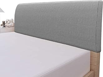 Easy-Going Bed Headboard Slipcover (King, Light Gray1)