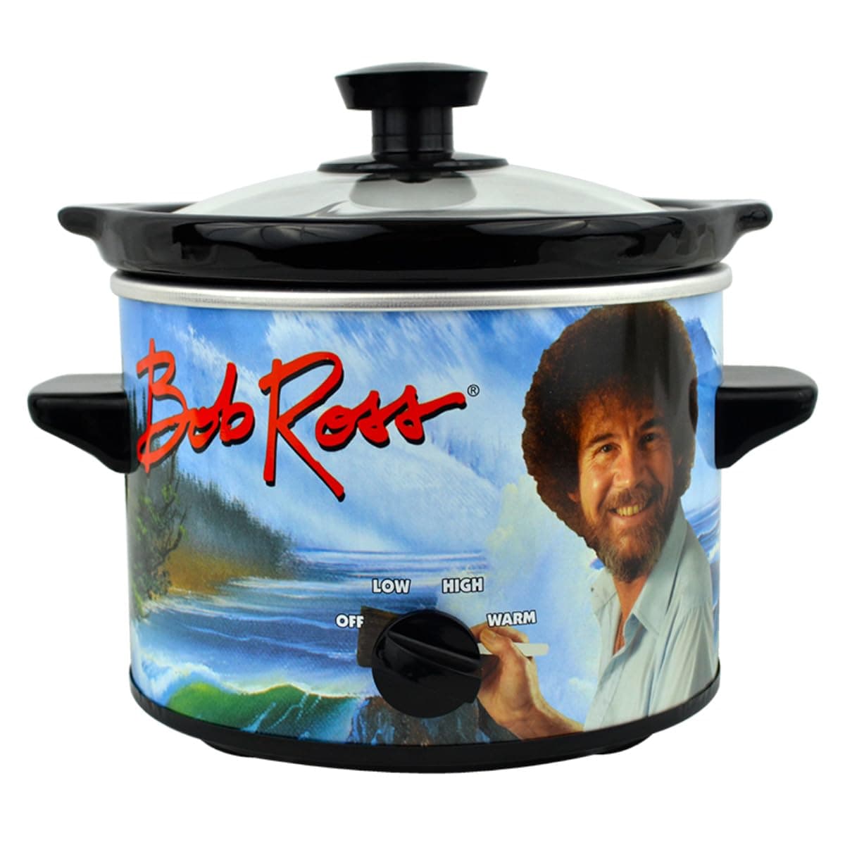 Bob Ross 2 Quart Slow Cooker- Happy Little Tree Appliance
