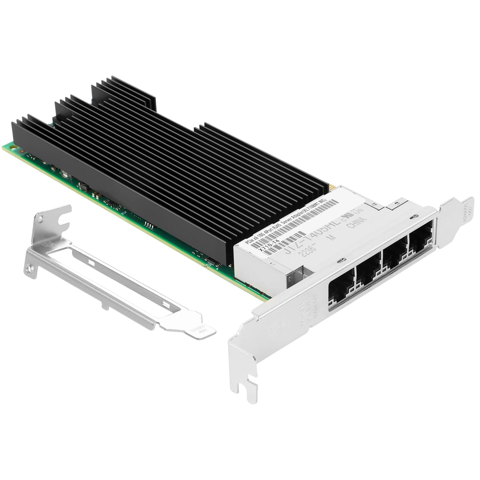 PCIe Ethernet Network Card for Intel X710-T4 XL710BM1 Chipset PCIe 3.0 X8 10Gb 4 Port RJ45 LAN Card Support Windows Server/Windows/Linux/VMware/ESX