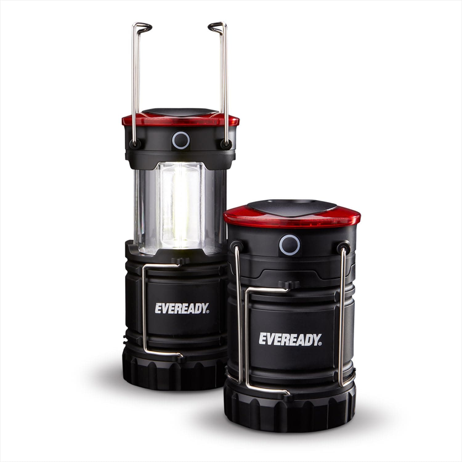 Eveready LED Camping Lantern 360 PRO (2-Pack), Super Bright Tent Lights, Rugged Water Resistant Lanterns, 100 Hour Run-time (Batteries Included)