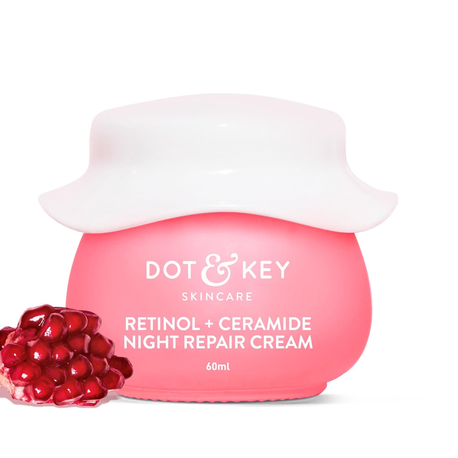 Dot & Key Night Reset Retinol + Ceramide Night Cream Anti Aging Cream For Women & Men Reduces Fine Lines & Wrinkles Oil Free & Non Sticky Moisturizer For Glowing Youthful Skin For All Skin Types 60ml