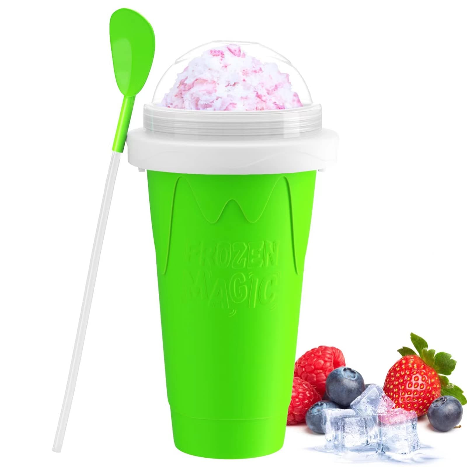 RAUMAXE Slushy Maker Cup, Slushy Cup Maker Ice Cup Frozen Magic Squeeze Cup Slushie Cup Cooling Maker Cup Freeze Mug Milkshake Smoothie Mug
